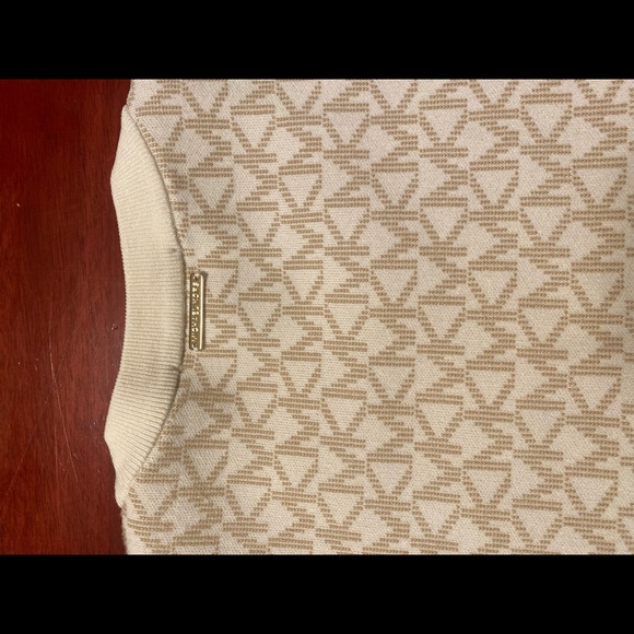 Michael kors jacquard short-sleeve sweater. Bone colored. - Picture 4 of 5